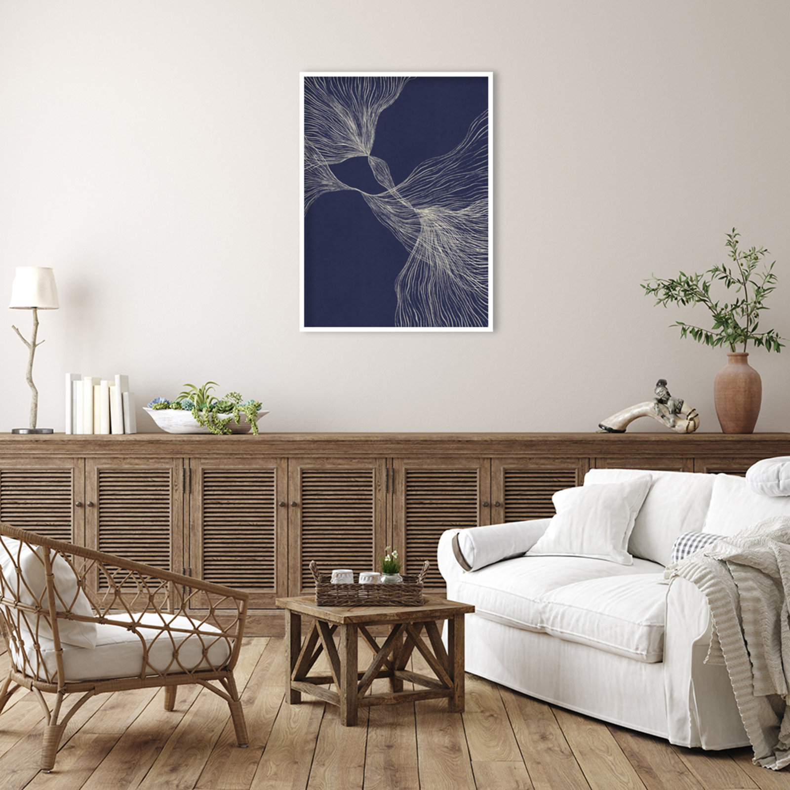 Interaction 1 by Alisa Galitsyna, 41" H x 31" W x 1" D, White