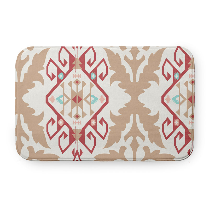 Tapis de bain Happy Hippy, L 17 po x L 24 po, Rouge