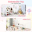 Coiffeuse pour enfants avec lumières, bureau de maquillage princesse, lumière tactile, miroir détachable à trois volets