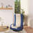 Floor Chair - Blue And Cream Comfortable Gaming Chair With Adjustable Design, 360-Degree Rotation, Easy Storage & Assembly