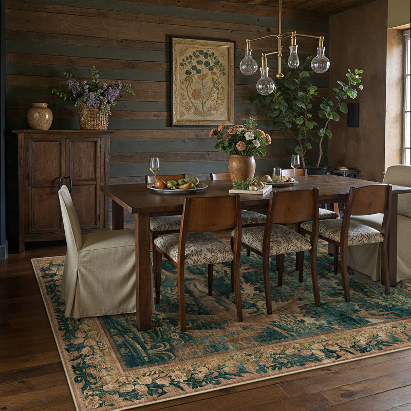 Elowen Vintage Forest Area Rug, Rectangle 8' x 10'