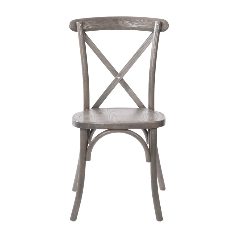 Chaise de bistro en bois Aroust, Gris, 1