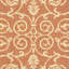 Tapis intérieur / extérieur à motif floral terre cuite / naturel Arneshia-1419835385