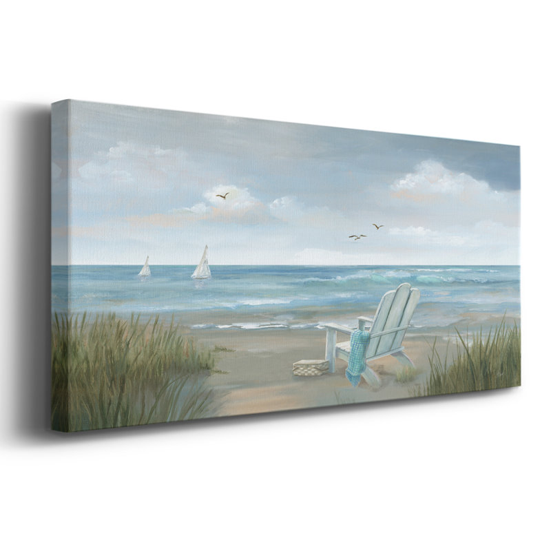 Vue sur la mer - Toile tendue avec châssis - Prêt à accrocher, H 12 po x l 30 po