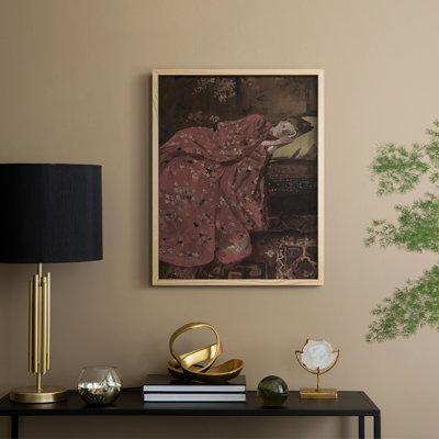 Vintage Portrait Print LXXX Framed Print - Solid Wood