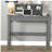 Grey Writing Desk with Hutch