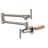 Floor Mount Bathtub Tap With Handheld - Brushed Nickel, Brass, High Flow, 360 Swivel Spout, Single Handle Bathroom Faucet Freestanding Mount, Matte Black, Solid Metal, 6 Gpm Flow Rate, Degree