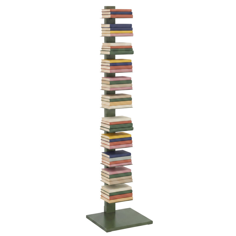 St Catherine Bookcase, Garden Green, (11 Shelves) 65.25" H x 15.75" W x 16" D