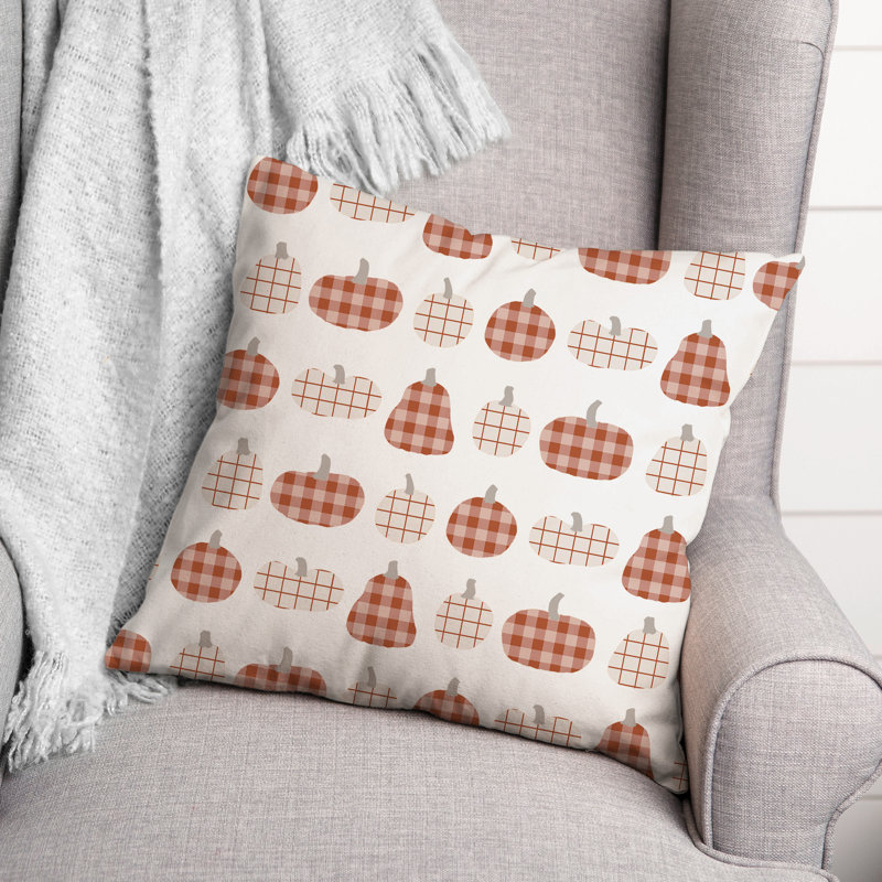 Plaid Throw Pillow, 16" H x 16" W