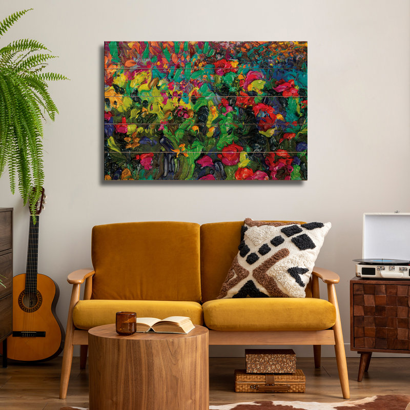 Impression sur bois en bois - DC 046 par Iris Scott Abstracts, H 18 po x l 26 po