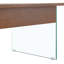Table basse moderne à grain de bois foncé avec autocollant et pieds relevables-1056901873