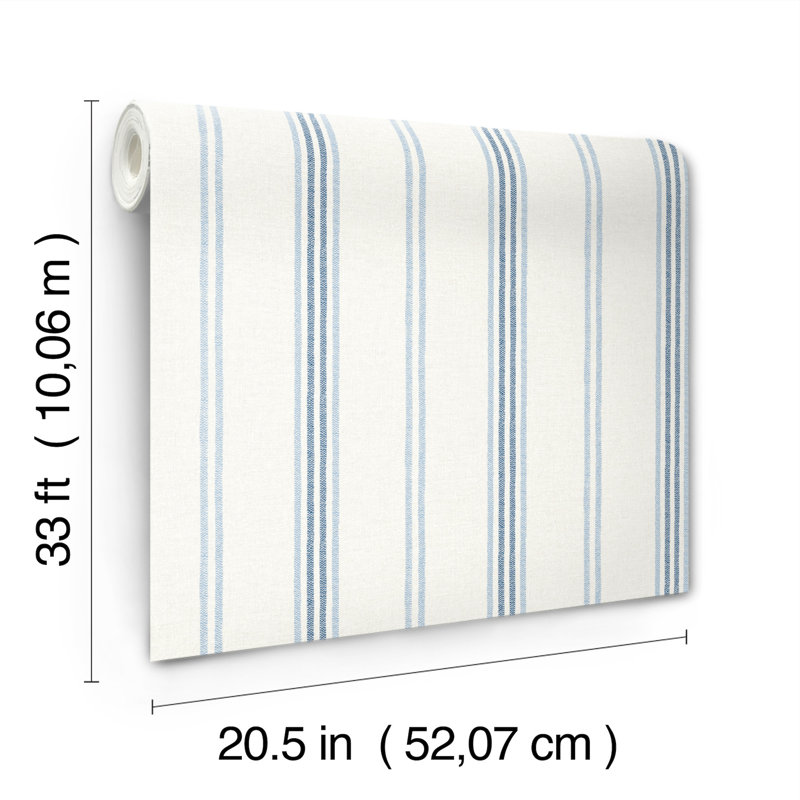 Papier peint Ari Farmhouse Linen, Bleu