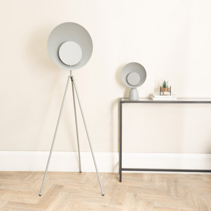 Neibert Metal Table Lamp, Grey