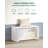 39.4" Storage Chest, Storage Bench Trunk with 2 Hinges, Wooden Box, Lift-Top Chest Organizer, Shoe Bench for Entryway, Bedroom, Living Room, White-1118321491-1118321488