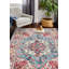 Olaughlin Power Loom Pink/Blue/Ivory Rug-1863756513