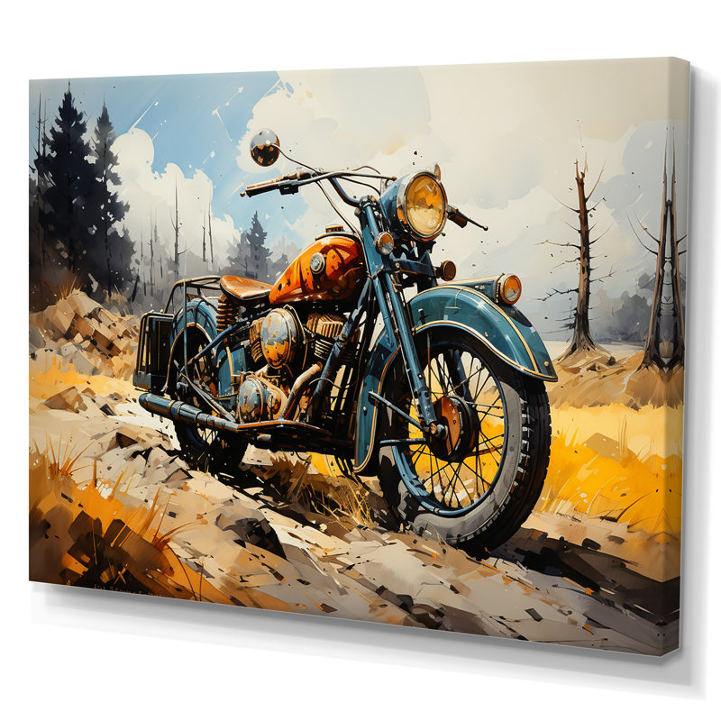 Vélo rustique de la Première Guerre mondiale, Toile tendue, H 34 po x l 44 po x P 1,5 po