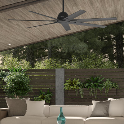 72" 7 - Blade ENERGY STAR Damp Rated Standard Ceiling Fan with Wall Control