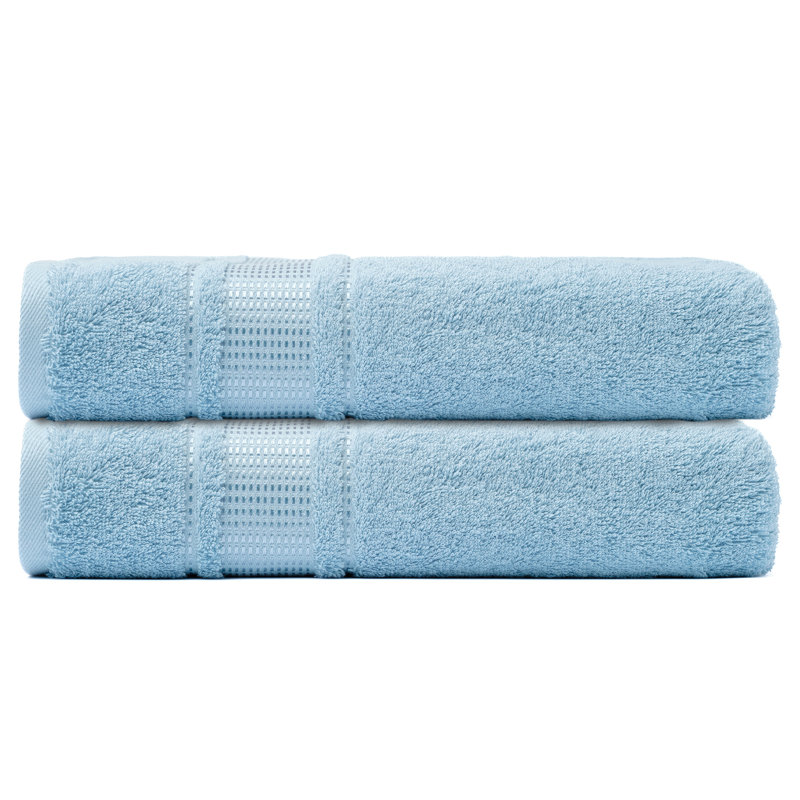 Ensemble de serviettes en coton turc 4 pièces Cochrane, Bleu