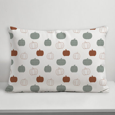 Tiny Pumpkin Pattern Lumbar Pillow