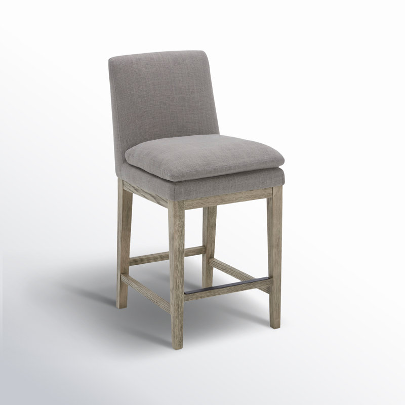 Tabouret de comptoir rembourré H 26 po Bethea (ensemble de 2), Lin performance Effie Flint