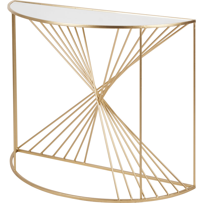 Benazir 100cm Glass Top Console Table