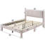 Grand lit en rose contemporain pour la chambre à coucher, tête de lit tapissier avec aspect texturé nervuré, structure à profil bas et pieds stables-22960422-22960423