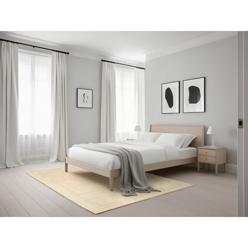 Surface beige contemporaine tapis, Rectangle 5 pi x 7 pi