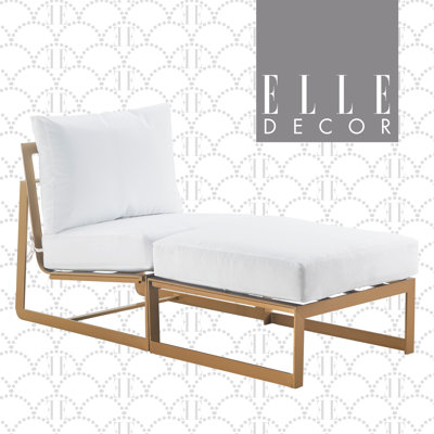 Méridienne d'extérieur avec repose-pieds Elle Decor Mirabelle