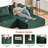 Versatile Boneless 100" W Cloud Sectional Sofa with Cup Holders - No Assembly Required, Perfect for Any Space-369266510