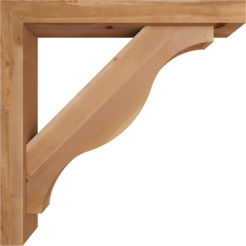 Funston Block Offset Brace Bracket, 38 x 38, 5 1/2"W Western Red Cedar (Smooth)