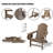 Garbani Foldable Outdoor Adirondack Chair-2069332994