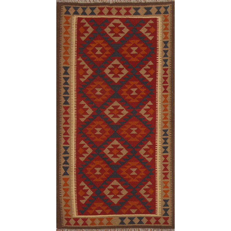 Tapis oriental géométrique Kilim 4 x 7