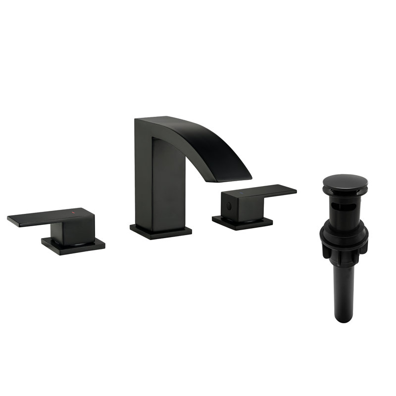 Bathroom Faucet with Drain Assembly, Matte Black