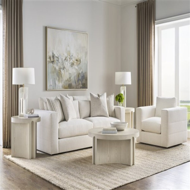 Fauteuil pivotant en stock Léone, Neige Nomad