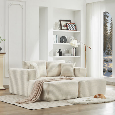 106" Cloud Sectional Couch With Double Chaise For Living Room