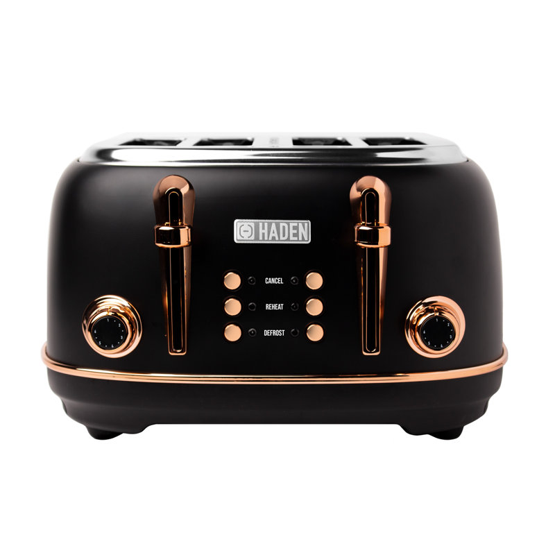 Heritage Slice Toaster, Black & Copper