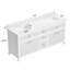 Meuble-lavabo double 72 po en bois massif avec plateau-130018777