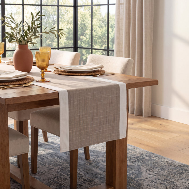 Crisanta Table Runner, Natural, 16" x 54"