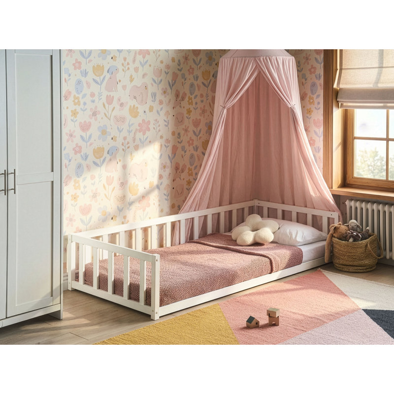 Kids Bed Pine Wood 90 x 200 cm (EU Single) Light Brown, White