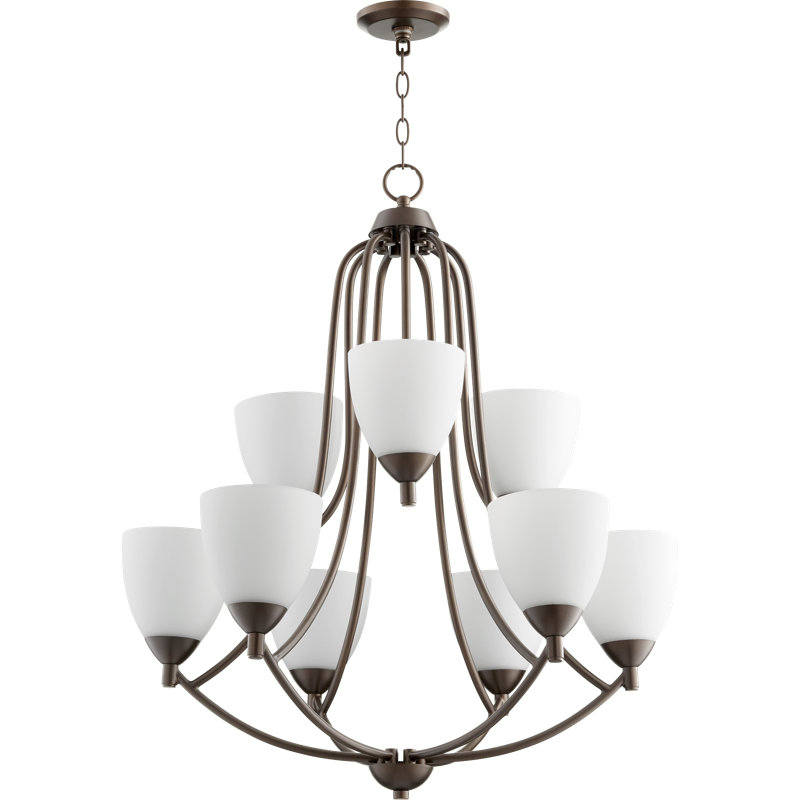 Lustree empire ombré 9 lumières Brophy, Bronze huilé