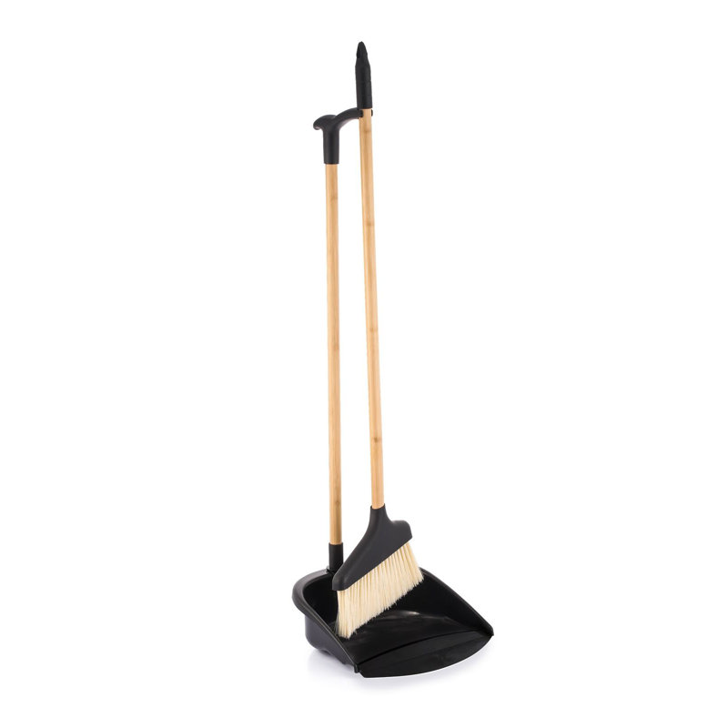 Broom And Dustpan Set, Black