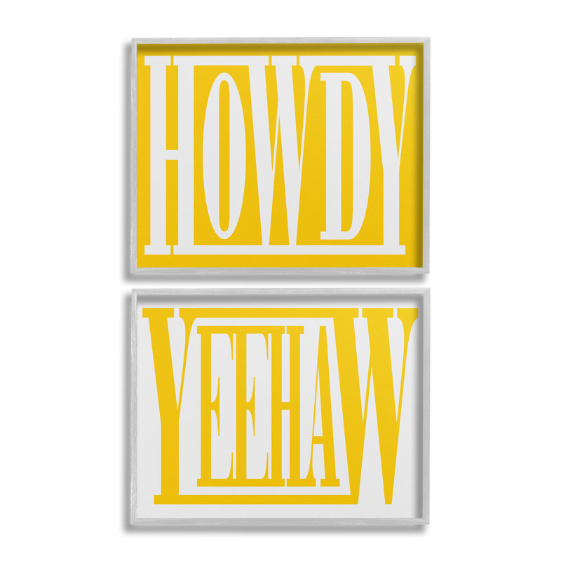 "Cadre photo simple jaune Howdy & Yeehaw" par Grace Popp 2 - pièces sur, Estampe numérique Farmhouse, H 11 po x l 14 po