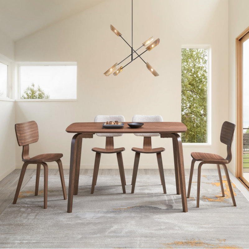 Veira Walnut Finish Dining Table