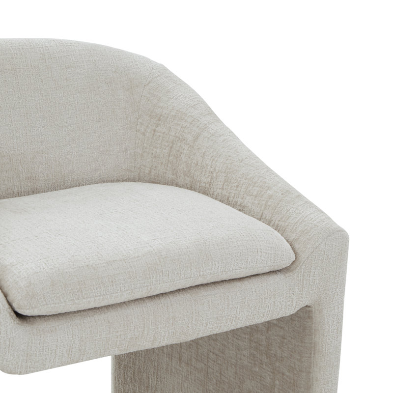 Kagan Chenille Counter Stool, Counter Stool (26.8" Seat Height), Cream