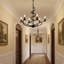 Lustre classique à 6 lumières à intensité variable de style bougie avec accents en fer forgé (ensemble de 2)-1337518854-1337518853