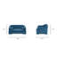 Canapé-lit pour chien 35,5 po Paloma, moyen, velours bleu sarcelle satiné-971537800