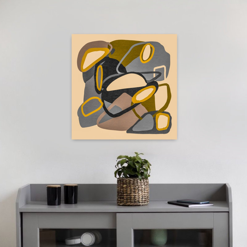 Art contemporain contemporain abstrait, H 18 po x l 18 po