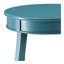 Table d'appoint ronde bleu sarcelle avec tablette inférieure
