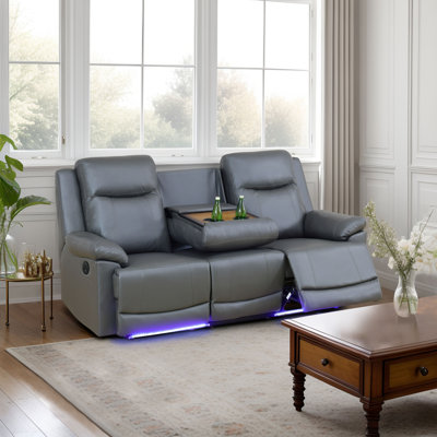 Jennessa 80.5'' Faux Leather Reclining Sofa