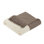 Plaid Linea Color Stockholm Taupe Block en imitation cachemire 127 x 152 cm